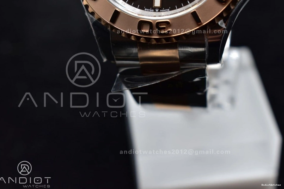 Steel VR Brown 904L Gold Best Clean On 126621 Dial Edition Yacht-Master Plated 1:1 Rose Trendy 488 Bracelet SS 0824